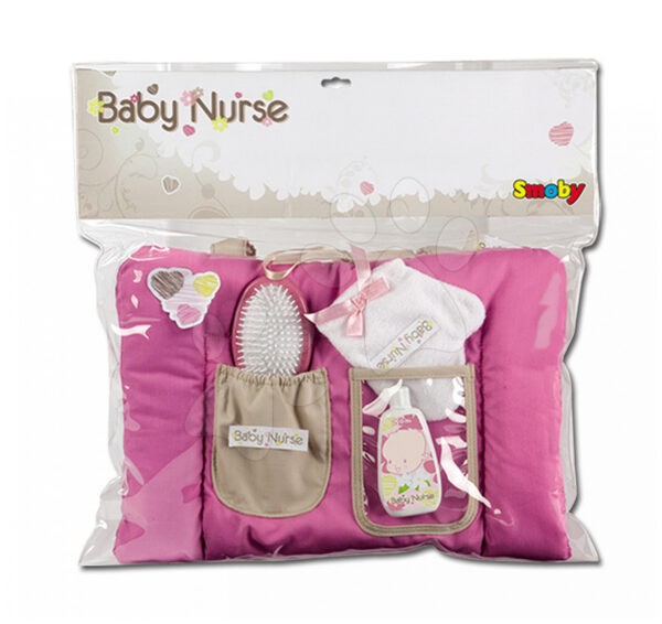 Smoby gyerek alátét Baby Nurse és pelenkázó szett játékbabának 024362 sötét rózsaszín gyerek játék webáruház - játék rendelés online Játékbabák gyerekeknek | Játékbaba kiegészítők