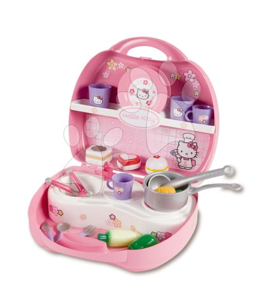 Smoby konyha gyerekeknek Hello Kitty mini bőröndben 24472 világos rózsaszín gyerek játék webáruház - játék rendelés online Játékkonyhák | Egyszerű játékkonyhák