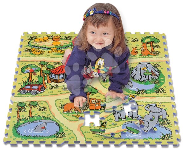 Lee habszivacs puzzle Safari állatok 81 db TM002 színes gyerek játék webáruház - játék rendelés online Puzzle és társasjátékok | Szivacs puzzle