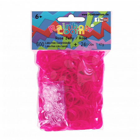 Rainbow Loom áttetsző gumik 20914 rózsaszín gyerek játék webáruház - játék rendelés online Kreatív és didaktikus játékok | Loom Bands gumik | Rainbow Loom | Rainbow Loom átlátszó gumik