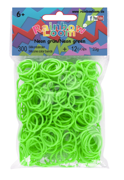 Rainbow Loom gyerek gumik neon 20211 zöld gyerek játék webáruház - játék rendelés online Kreatív és didaktikus játékok | Loom Bands gumik | Rainbow Loom | Rainbow Loom neon gumik