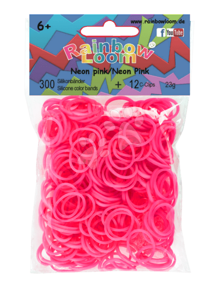 Rainbow Loom gyerek gumik neon 20259 rózsaszín gyerek játék webáruház - játék rendelés online Kreatív és didaktikus játékok | Loom Bands gumik | Rainbow Loom | Rainbow Loom neon gumik