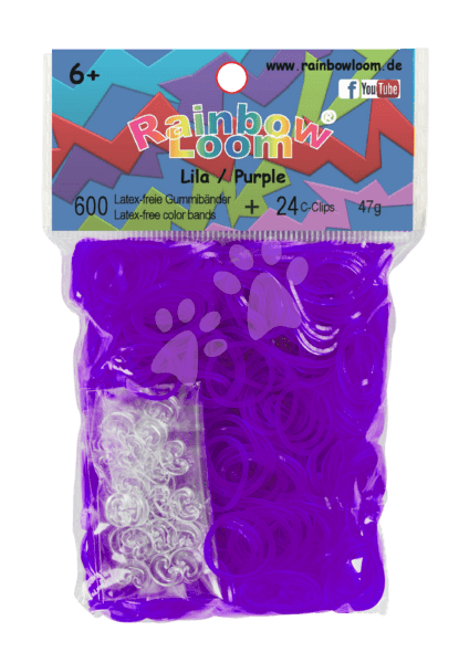 Rainbow Loom áttetsző gumik 22062 lila gyerek játék webáruház - játék rendelés online Kreatív és didaktikus játékok | Loom Bands gumik | Rainbow Loom | Rainbow Loom átlátszó gumik