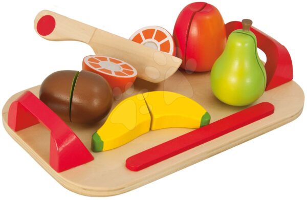 Fa vágódeszka gyümölcsökkel Chopping Board Fruits Eichhorn 12 részes 24 hó-tól gyerek játék webáruház - játék rendelés online Játékkonyhák | Fa játékkonyhák