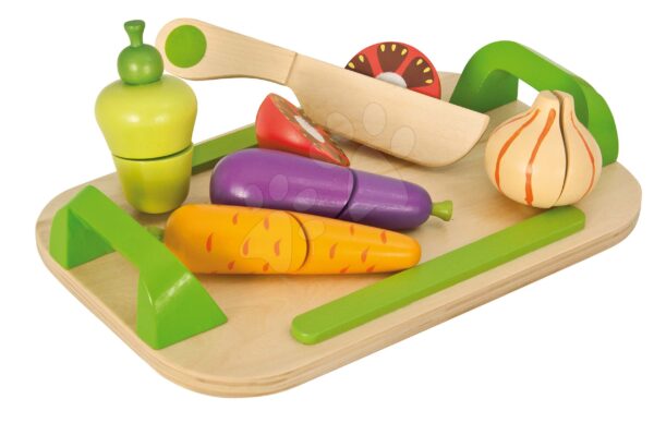 Fa vágódeszka zöldségekkel Chopping Board Vegetables Eichhorn 12 részes 24 hó-tól gyerek játék webáruház - játék rendelés online Játékkonyhák | Fa játékkonyhák