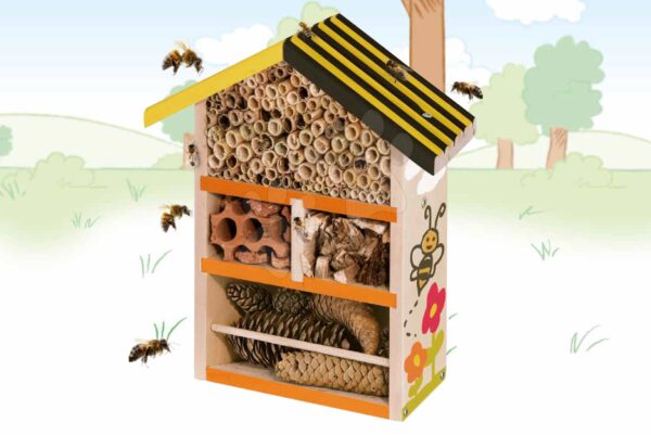 Fa méhkaptár Outdoor Bee House Eichhorn Rakd össze és fesd ki - ecsettel és festékekkel 6 évtől gyerek játék webáruház - játék rendelés online Fa gyerekjátékok