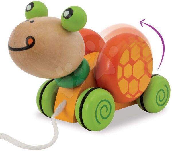 Fa húzható teknősbéka Pull along Animal Turtle Eichhorn 12 hó-tól gyerek játék webáruház - játék rendelés online Bébijátékok | Érzékek és motorika fejlesztése   | Húzható játékok
