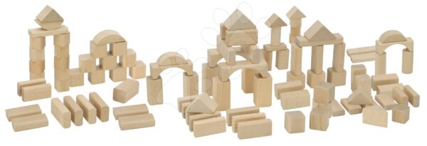 Fakockák Natural Wooden Blocks Eichhorn természetes színben 100 db 25 mm magas 12 hó-tól gyerek játék webáruház - játék rendelés online Fa gyerekjátékok | Fa építőjátékok | Fa építőkockák