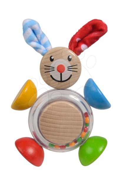 Fa csörgő Rabbit 2in1 Baby Eichhorn nyuszi golyókkal a hasában 3 hó-tól gyerek játék webáruház - játék rendelés online Bébijátékok | Csörgők és rágókák