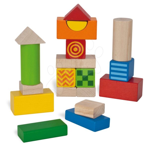 Fakockák Feel and Sound Blocks Eichhorn mintás 20 db 4 kocka textúrával és 2 hanggal 4 cm magas 12 hó-tól gyerek játék webáruház - játék rendelés online Fa gyerekjátékok | Fa építőjátékok | Fa építőkockák
