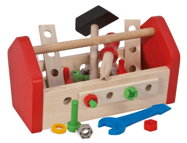 Fa szerszámok Tool Box Eichhorn különböző összeszerelhető elemek 30 darabos gyerek játék webáruház - játék rendelés online Fa gyerekjátékok | Fajátékok szerepjátékhoz