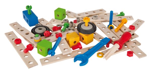 Fa építőjáték Constructor Tuning Eichhorn szett 75 darabos kompatibilis az összes építőjátékkal gyerek játék webáruház - játék rendelés online Fa gyerekjátékok | Fa építőjátékok | Fa építőjátékok Eichhorn