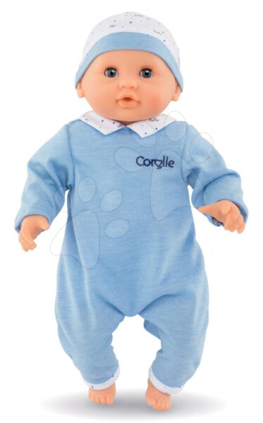 Játékbaba Bebe Calin Mael Corolle kék pislogó szemekkel és gyöngyöcskékkel 30 cm 18 hó-tól gyerek játék webáruház - játék rendelés online Játékbabák gyerekeknek | Játékbabák kislányoknak | Játékbabák 18 hónapos kortól