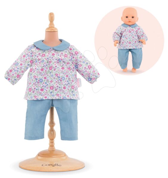 Ruha szett Blouse Flower&Pants Corolle 30 cm játékbaba részére 18 hó-tól gyerek játék webáruház - játék rendelés online Játékbabák gyerekeknek | Játékbaba ruhák