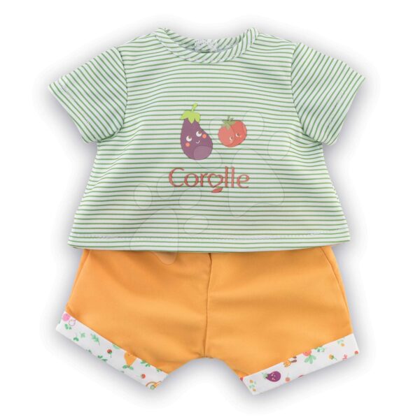 Ruha szett T-shirt&Shorts Garden Delights Corolle 30 cm játékbaba részére 18 hó-tól gyerek játék webáruház - játék rendelés online Játékbabák gyerekeknek | Játékbaba ruhák