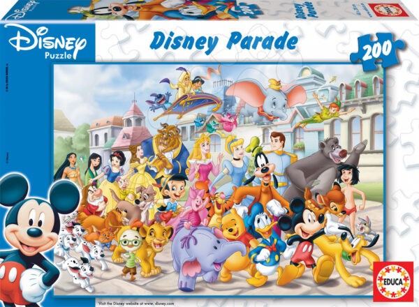 Gyerek puzzle Disney Felvonulás Educa 200 db 13289 színes gyerek játék webáruház - játék rendelés online Puzzle és társasjátékok | Gyerek puzzle | Gyerek puzzle 100-300 darabos