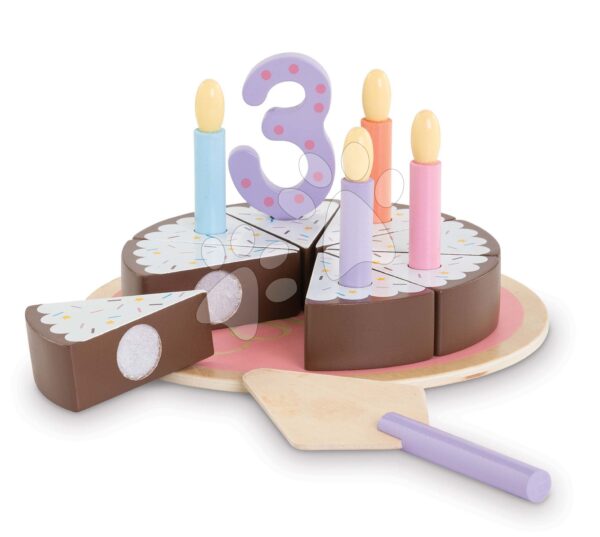 Szülinapi torta Wooden Birthday Cake Corolle 36-42 cm játékbabának 18 kiegészítő 24 hó-tól gyerek játék webáruház - játék rendelés online Játékbabák gyerekeknek | Játékbaba kiegészítők