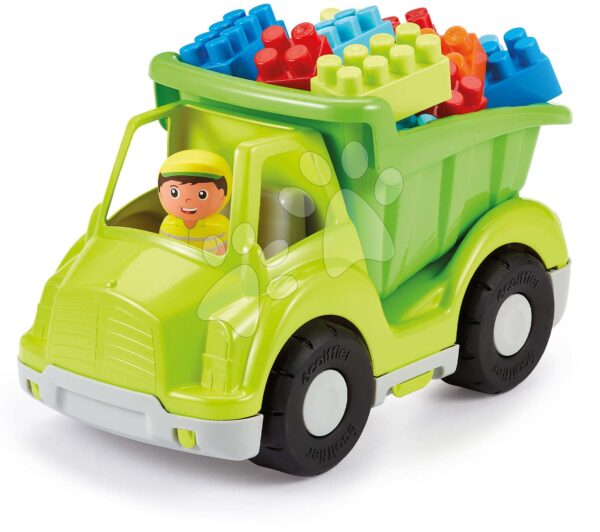 Écoiffier műanyag billenő platós autó építőkockákkal Abrick 1483 sárga gyerek játék webáruház - játék rendelés online Építőjátékok | Abrick építőkockák
