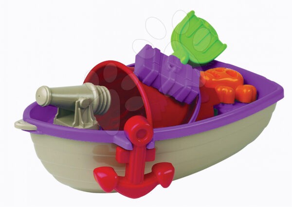 Écoiffier műanyag kishajó 151-1 lilás-szürke gyerek játék webáruház - játék rendelés online Kerti játékok  | Homokozó játékok | Homokozó hajók