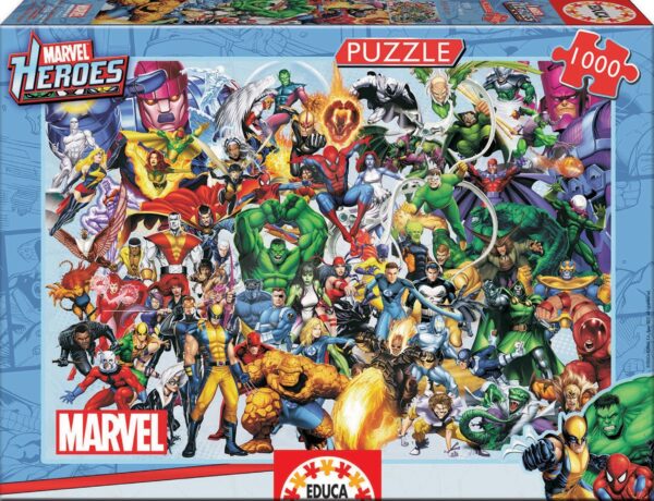 Educa Puzzle Marvel Heroes 1000 db 15193 színes gyerek játék webáruház - játék rendelés online Puzzle és társasjátékok | Puzzle | 1000 darabos puzzle