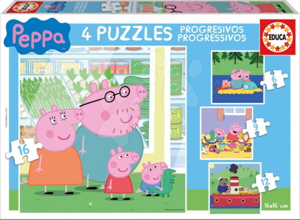 Educa gyerek puzzle Peppa Pig Educa 15918 gyerek játék webáruház - játék rendelés online Puzzle és társasjátékok | Gyerek puzzle | Progresszív gyerek puzzle