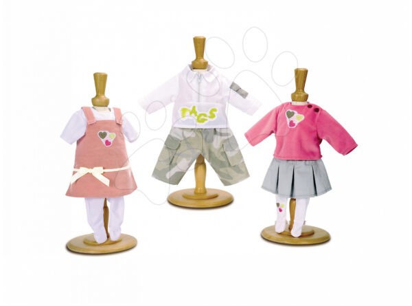 Smoby ruhácskák Baby Nurse játékbabának 160065 rózsaszín/szürke/fehér gyerek játék webáruház - játék rendelés online Játékbabák gyerekeknek | Játékbaba ruhák