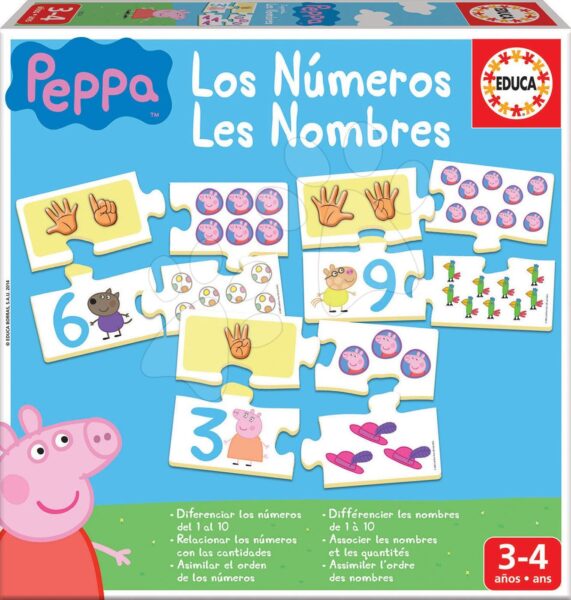 Oktatójáték Ismerkedem a Számokkal Peppa Pig Educa ábrákkal és számjegyekkel 40 darabos gyerek játék webáruház - játék rendelés online Puzzle és társasjátékok | Társasjátékok | Gyerek társasjátékok