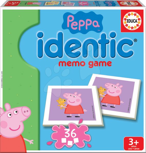 Pexeso Peppa Pig Identic Educa memóriajáték 36 kártyalappal gyerek játék webáruház - játék rendelés online Puzzle és társasjátékok | Társasjátékok | Memóriajátékok