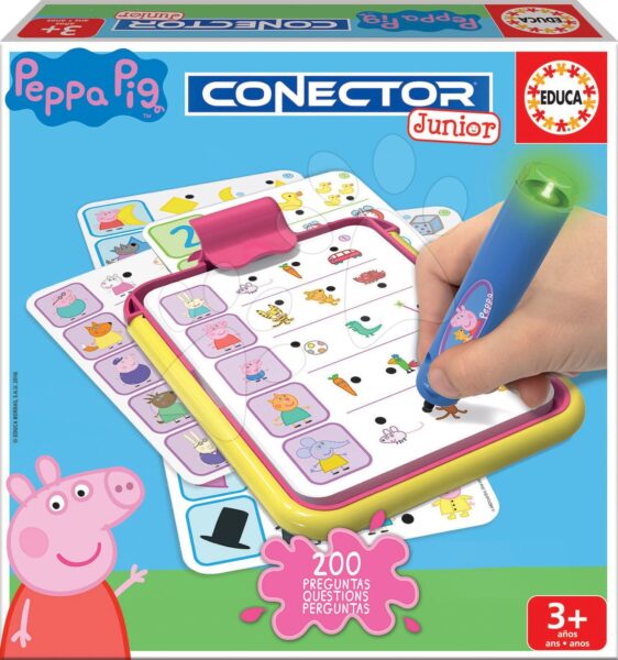 Conector Junior Peppa Pig Educa 40 kártya és 200 kérdés intelligens tollal gyerek játék webáruház - játék rendelés online Puzzle és társasjátékok | Társasjátékok | Idegennyelvű társasjátékok