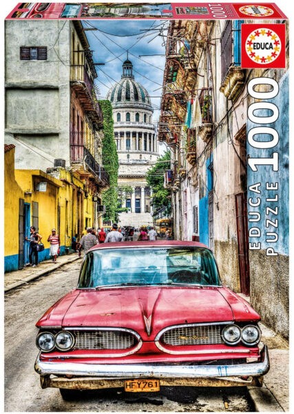 Educa Puzzle Genuine Vintage car in old Havana 16754 gyerek játék webáruház - játék rendelés online Puzzle és társasjátékok | Puzzle | 1000 darabos puzzle