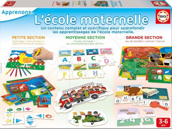 Oktatójáték Kit L'Ecole Maternell Educa puzzle és kirakós 3-6 évtől EDU17064 gyerek játék webáruház - játék rendelés online Bébijátékok | Érzékek és motorika fejlesztése   | Bébi puzzle