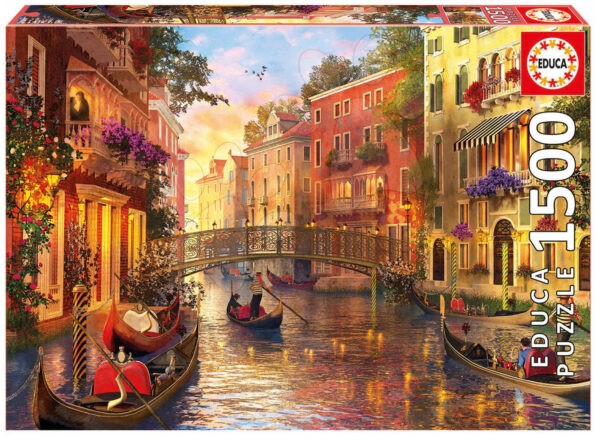 Educa puzzle Genuine Sunset in Venice 1500 rész 17124 gyerek játék webáruház - játék rendelés online Puzzle és társasjátékok | Puzzle | 1500 darabos puzzle