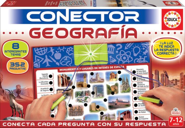 Társasjáték Conector földrajz Geografia Educa spanyol nyelvű 352 kérdés 7-12 éves korosztálynak gyerek játék webáruház - játék rendelés online Puzzle és társasjátékok | Társasjátékok | Idegennyelvű társasjátékok