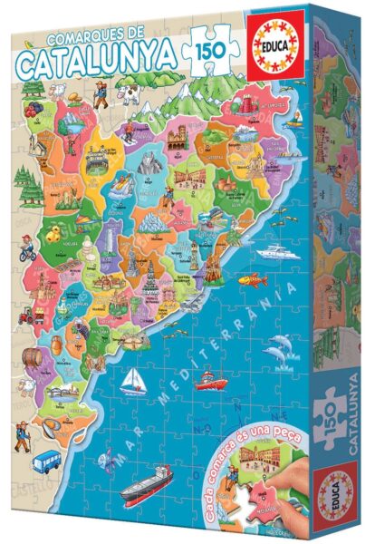 Puzzle Katalónia térképe nevezetességekkel Educa 150 darabos 7 évtől gyerek játék webáruház - játék rendelés online Puzzle és társasjátékok | Gyerek puzzle | Gyerek puzzle 100-300 darabos