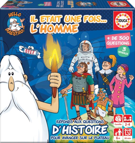 Társasjáték Hello Maestro L'Homme D'Histoire Educa francia 2-4 játékosnak 6 évtől gyerek játék webáruház - játék rendelés online Puzzle és társasjátékok | Társasjátékok | Idegennyelvű társasjátékok