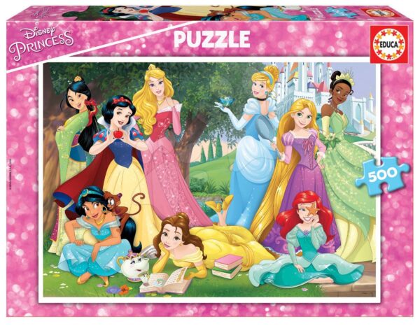 Educa puzzle Disney hercegnők 500 darabos és fix ragasztó 17723 gyerek játék webáruház - játék rendelés online Puzzle és társasjátékok | Puzzle | 500 darabos puzzle