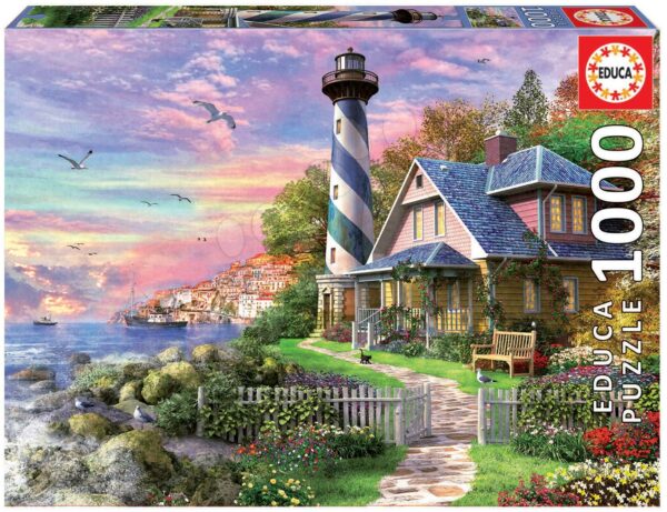 Educa puzzle Lighthouse at Rock Bay 1000 darabos és fix ragasztó 17740 gyerek játék webáruház - játék rendelés online Puzzle és társasjátékok | Puzzle | 1000 darabos puzzle