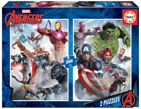 Puzzle Marvel Mania Educa 2x500 darabos és Fix ragasztó 11 évtől gyerek játék webáruház - játék rendelés online Puzzle és társasjátékok | Puzzle | 500 darabos puzzle