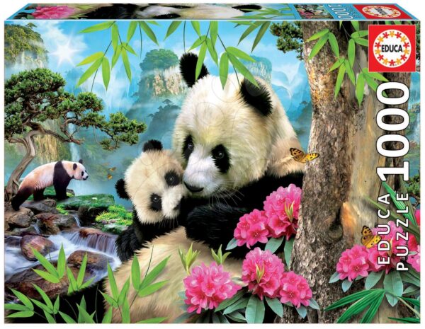 Educa puzzle Morning panda 1000 darabos és fix ragasztó 17995 gyerek játék webáruház - játék rendelés online Puzzle és társasjátékok | Puzzle | 1000 darabos puzzle