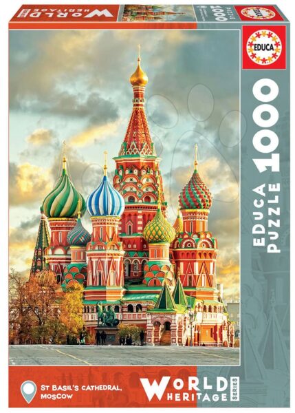 Educa puzzle St Basil's Cathedral Moscow 1000 darabos és fix ragasztó 17998 gyerek játék webáruház - játék rendelés online Puzzle és társasjátékok | Puzzle | 1000 darabos puzzle