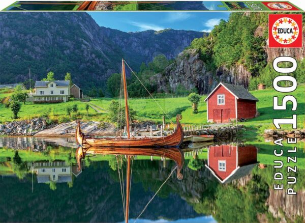 Educa puzzle Viking ship 1500 darabos és fix ragasztó 18006 gyerek játék webáruház - játék rendelés online Puzzle és társasjátékok | Puzzle | 1500 darabos puzzle
