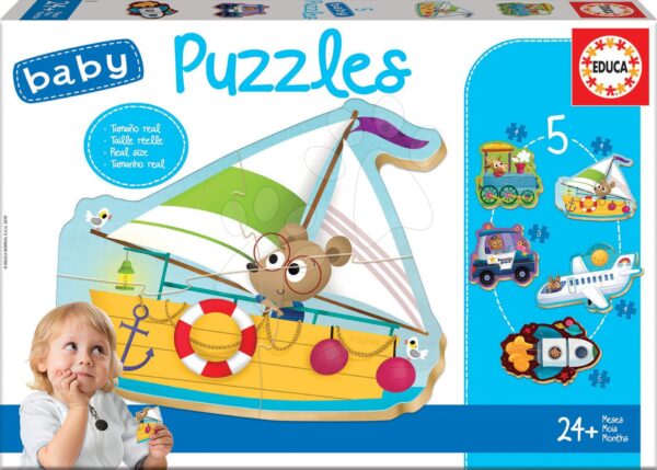 Puzzle legkisebbeknek Baby 5 Educa Közlekedési eszközök II. 12 hó-tól gyerek játék webáruház - játék rendelés online Bébijátékok | Érzékek és motorika fejlesztése   | Bébi puzzle