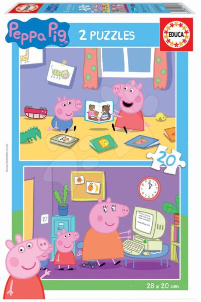 Puzzle Peppa Pig Educa 2x20 darabos 4 évtől gyerek játék webáruház - játék rendelés online Puzzle és társasjátékok | Gyerek puzzle | Gyerek puzzle 8 - 99 darabos