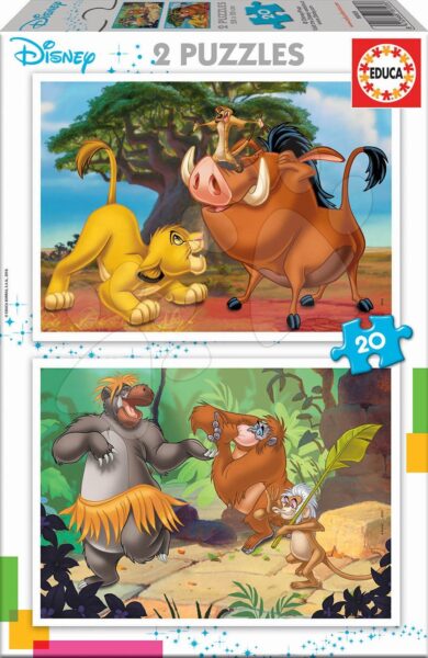 Puzzle Oroszlánkirály Disney Educa 2x20 darabos 4 évtől gyerek játék webáruház - játék rendelés online Puzzle és társasjátékok | Gyerek puzzle | Gyerek puzzle 8 - 99 darabos