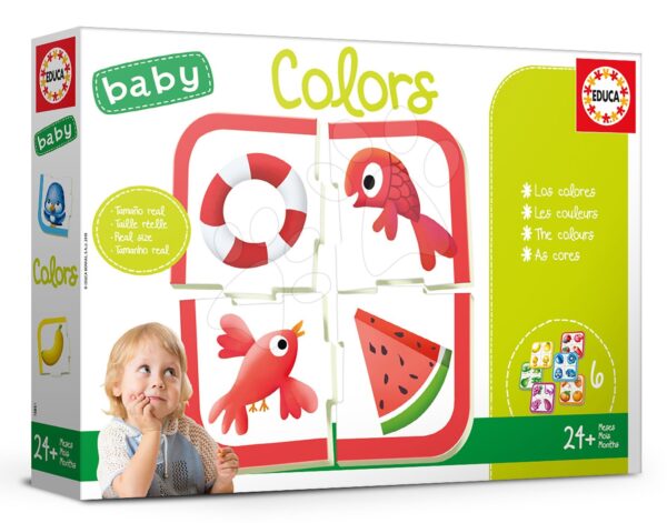 Oktatójáték legkisebbeknek Baby Colours Educa Ismerkedünk a színekkel 24 hótól EDU18119 gyerek játék webáruház - játék rendelés online Bébijátékok | Érzékek és motorika fejlesztése   | Bébi puzzle