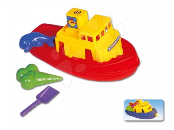 Dohány nagy hajó formákkal 447 piros-sárga gyerek játék webáruház - játék rendelés online Kerti játékok  | Sport és kerti játékok | Strandjátékok | Játék hajók és csónakok