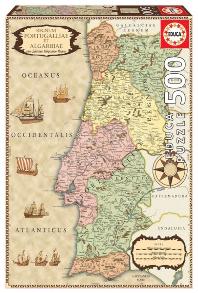 Puzzle Portugália történelmi térképe Educa 500 darabos és Fix ragasztó 11 évtől gyerek játék webáruház - játék rendelés online Puzzle és társasjátékok | Puzzle | 500 darabos puzzle