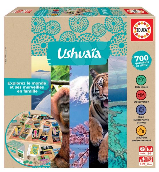 Társasjáték Jeu Ushuaia Junior Educa francia nyelvű 2-6 játékosnak 700 kérdés 7 évtől gyerek játék webáruház - játék rendelés online Puzzle és társasjátékok | Társasjátékok | Idegennyelvű társasjátékok