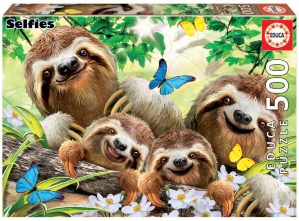 Puzzle Sloth Family Selfie Educa 500 darabos és Fix ragasztó 11 évtől gyerek játék webáruház - játék rendelés online Puzzle és társasjátékok | Puzzle | 500 darabos puzzle