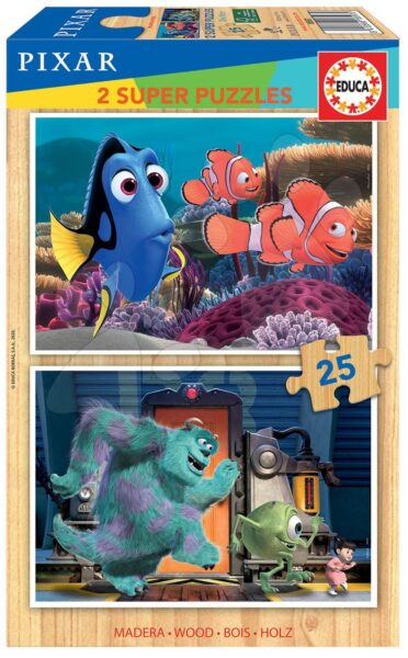 Fa puzzle Pixar Disney Educa 2x25 darabos gyerek játék webáruház - játék rendelés online Puzzle és társasjátékok | Gyerek puzzle | Fából készült Disney